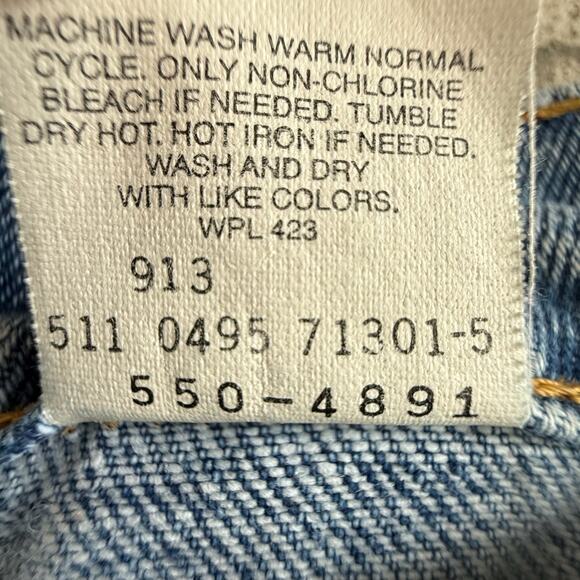 Vtg 90s Levi’s 550 Jeans Mens 34x32 Relaxed Fit Tapered Leg Light Wash Denim USA - Picture 7 of 9